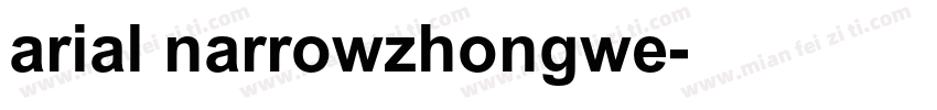 arial narrowzhongwe字体转换